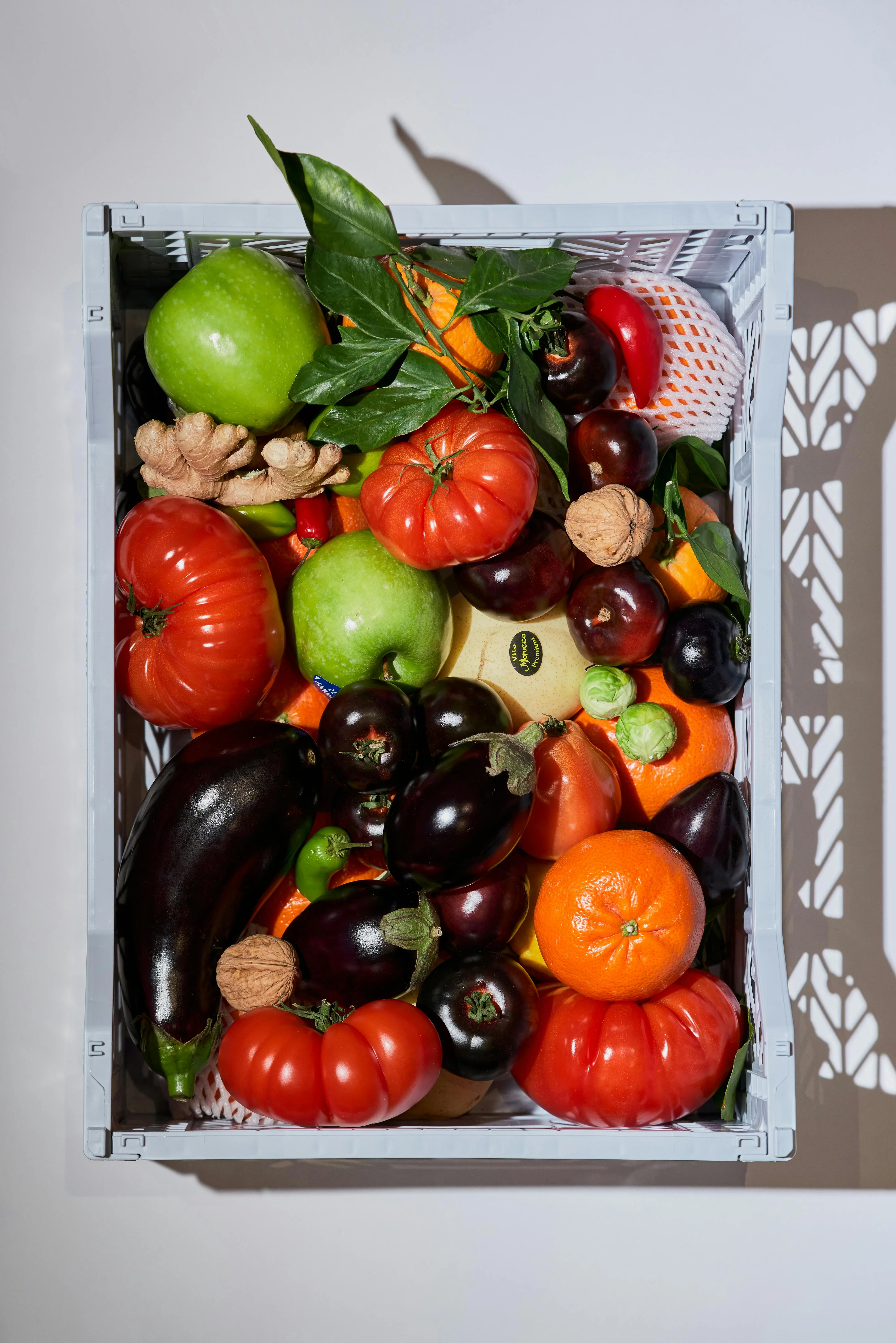 Image d'un panier de fruits et légumes pour symboliser l'importance de ces aliments pour une bonne hygiène pro-fertilité. . 